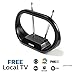 Philips Indoor TV Antenna Rabbit Ears for Local Channels, 15 Inch Extendable Dipoles, 4K 1080P VHF UHF, Tabletop Antenna, Digital HDTV Antenna, Smart TV, 4ft Coaxial Cable, Black, SDV7114A/27