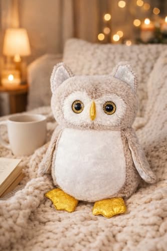 Image of Prime Nest Owl Soft Stuffed Plush Bird Toy for Kids Boys & Girls Birthday Gifts (Light Brown, 24 cm)