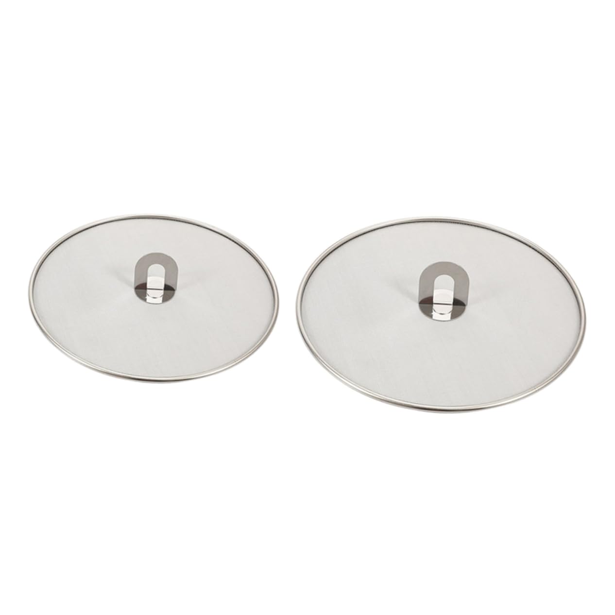 OUNONA 2 Pcs Mesh Splatter Pot Cover Stainless Steel Multi Function Pan Lid Cooking Shield for Frying and Use