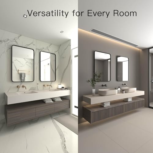 Syato CJB3624-2 2-Pack Black Bathroom Mirrors 24X36 Inch Black Frame Mirror thumb #6