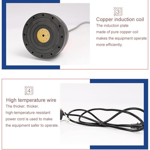Sellador de inducción electromagnético para botellas de papel de aluminio y plástico, 20-130 mm, rápida disipación del calor, ideal para embalaje de alimentos y bebidas