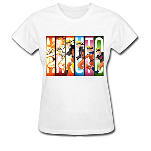 Camiseta Infantil E Adulto Naruto Babylook camisa t-shirt (Babylook - P, Branco)