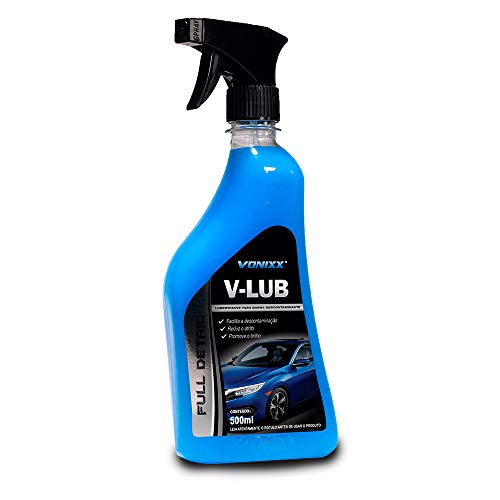 Kit V-Lub Lubrificante Para Pintura Automotiva 500ml + Aplicador de Cera Microfibra Redondo 300gr Az
