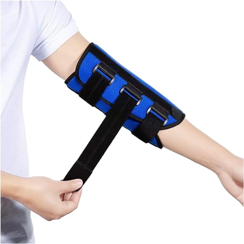 JTMKYO 1 codera azul, protector de codo, estabilizador de brazos, cinta de refuerzo de codo, coderas elásticas, soporte para dormir