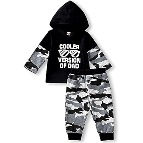Aalizzwell Infant Baby Boys Hoodie Sweatshirt Outfits Fall Spring Winter Sweatsuits Clothes Sets (Black, 0-6 Months) Cover