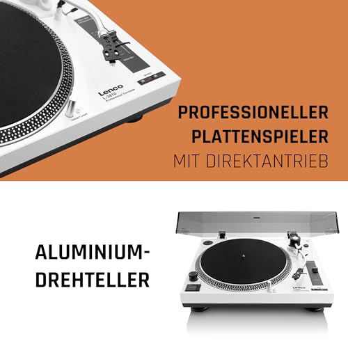 Lenco L-3810 Plattenspieler mit Direktantrieb für DJ und Hi-Fi