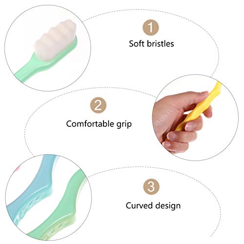 EXCEART 4 Peças Extramacias Escvas de Dentes Manuais Escvas de Dentes Sensíveis para Adults E Crianç