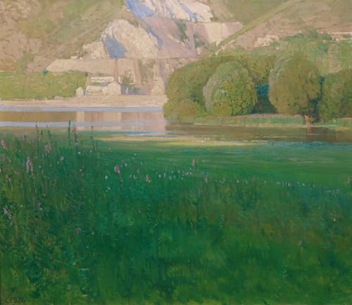 Toile Décoration Salon Crépuscule sur le Danube Carl Moll 60x90cm