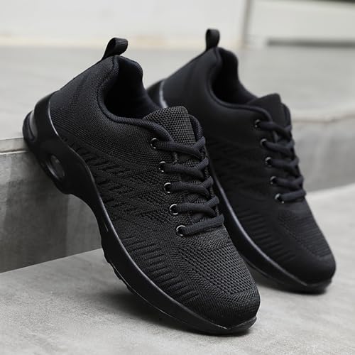 Womens Air Cushion Running Shoes Walking Jogging Fitness Gym Fashion Orthopedic Sneakers for Women Lace Up Casual Comfortable Work Athletic Trainers Non Slip Breathable Sports Shoes4