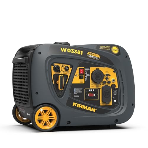 FIRMAN W03381 Gas Inverter Portable Generator 3650W Starting 3300W Running,