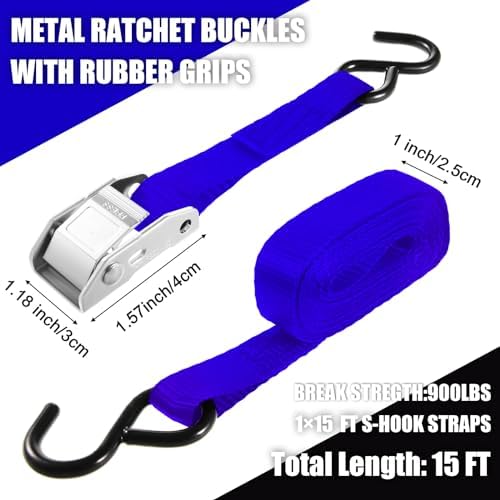Cam Buckle Securing Straps 16-Pack 1"x15 Ft – 1763 Lbs view 8