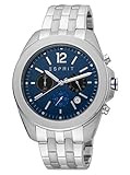 Material: Edelstahl Esprit ES1G159M0065 Field Chrono Uhr Herrenuhr 10 bar Analog Datum Silber