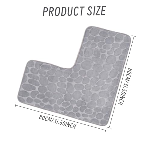 Tapis de bain minimaliste antidérapant texturé format L 80 cm - 7
