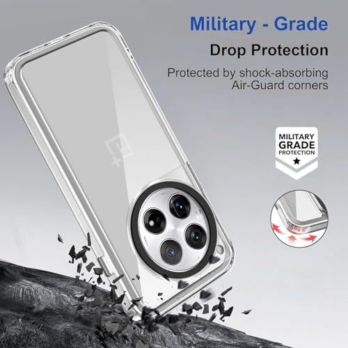 Image of NDCOM for OnePlus 12 Cover, Premium OnePlus 12 Case, Durable One Plus 12 Cover, Protective Back Cover for OnePlus 12 Transperent Back Case