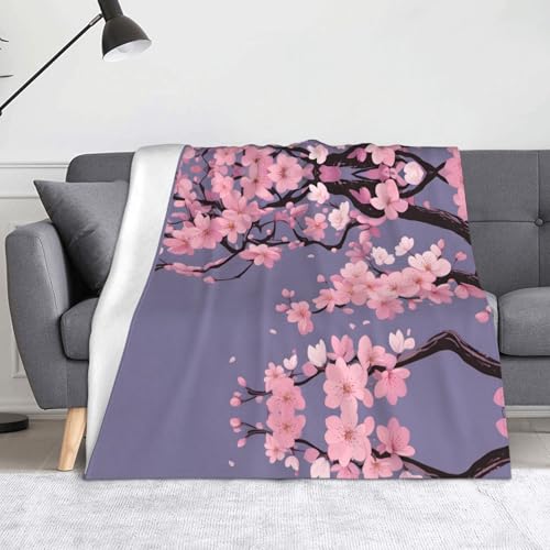 Couverture en flanelle Sakura plaid doux haute qualité durable - 2