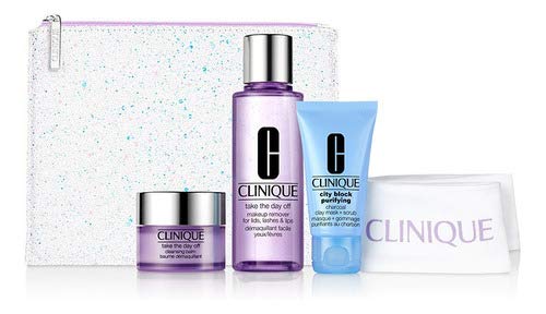 Kit Clinique Take The Day Off Demaquilante + Baume + Máscara