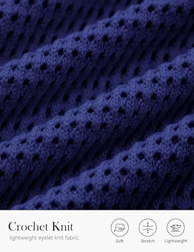 Image of PRETTYGARDEN Womens Summer Crochet Tank Tops Knit Sweater