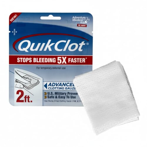 Adventure Medical Kits QuikClot Gauze - Flexible Hemostatic Medical Gauze