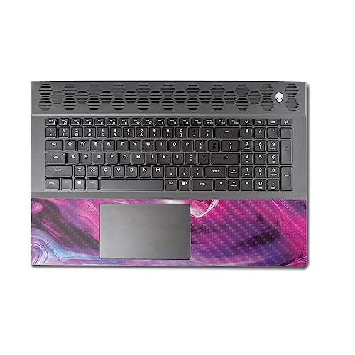 Image of MightySkins Carbon Fiber Skin Compatible with Alienware M18 R1 (2023) Full Wrap Kit - Pink Melt | Protective, Durable Textured Carbon Fiber Finish | Easy to Apply & Change Styles | Made in The USA