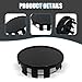 Tesnaao 4 PCS Car Wheel Center Cap, ABS Wheel Hub Protector, Snap-On Wheel Center Hub Cap, Outer Diameter 54mm, Card Diameter 50mm (Black)