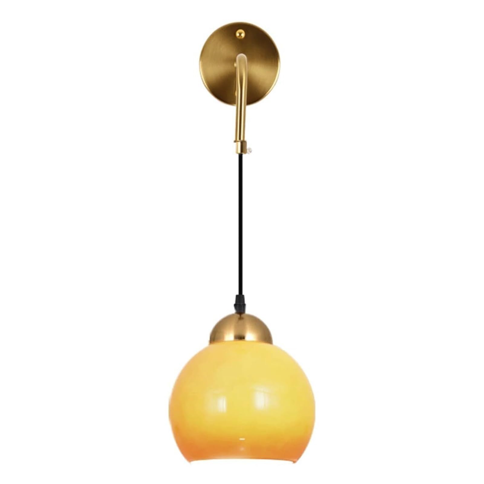 KBUUKYYXouy Adjustable Wall Light Lamp Sconce Fixture Creative Glass Shade Farmhouse Metal Body Traditional E27 Base for Dining Room Bedroom Hallway