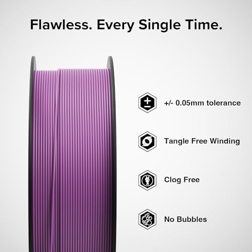 Image of Numakers PETG-HS 1.75mm 1kg 3D Printer Filament Clear Light Blue High-Speed Printing Strong & Tough Odorless Moistureproof Low Warping Precise 3D Printing Fits Most FDM Printers (Mauve Purple)
