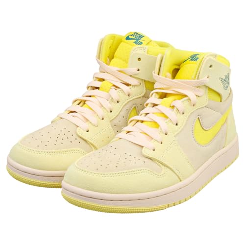 Air Jordan 1 Zoom CMFT 2 Damenschuhe (DV1305-800, Citron Tint/Muslin/Sky J Teal/Dynamic Yellow), Gr&ouml;&szlig;e 38