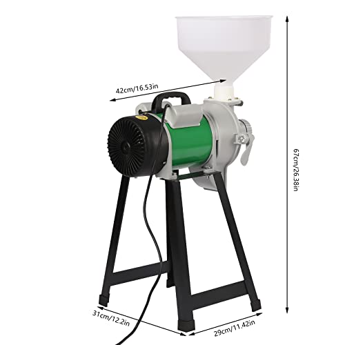 Image of 2200W Electric Grain Mill, Electric Corn Mill, Commercial Wet and Dry Grain Mill, Heavy Duty Mill, Grain Corn Wheat Feed Flour Soy Milk Mill with Funnel, 2800R /Min (Grinder: not for powder)