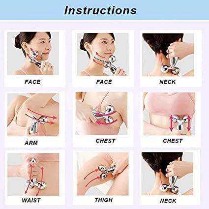 M-SIS Massager 3D Mini Manual Manual Masager 360 Rotate Roller Face Body Massage Skin Lifting Face Lifting Rinkle Remover Facial Massage Relaxation and Skin Tightening Tool Unisex, for Unisex, Silver M-SIS Massager 3D Mini Manual Manual Masager 360 Rotate Roller Face Body Massage Skin Lifting Face Lifting Rinkle Remover Facial Massage Relaxation and Skin Tightening Tool Unisex, for Unisex, Silver