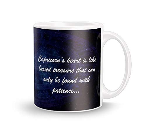 Image of Capricorn Zodiac Printed Ceramic White Coffee /Tea Mug.