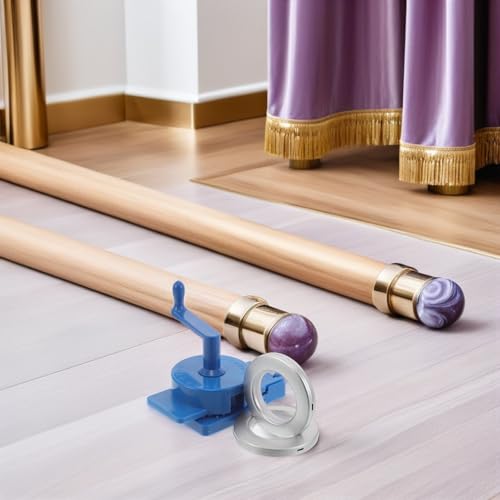 Anillos para cortinas de plástico POPETPOP con punzón giratorio color plata 7