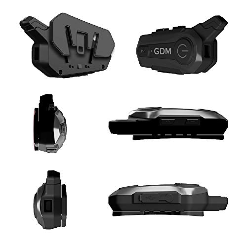 Gdm Venom Motorcycle Helmet With Gdm Hypersonic Bluetooth Intercom Matte Black (Tinted & Clear Shields, Medium) #TOP4