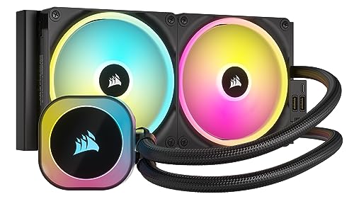 CORSAIR iCUE Link H115i RGB Liquid CPU Cooler - 280mm AIO - QX140 RGB Fans - Fits Intel® LGA 1700, AMD® AM5 - iCUE Link System Hub Included - Black