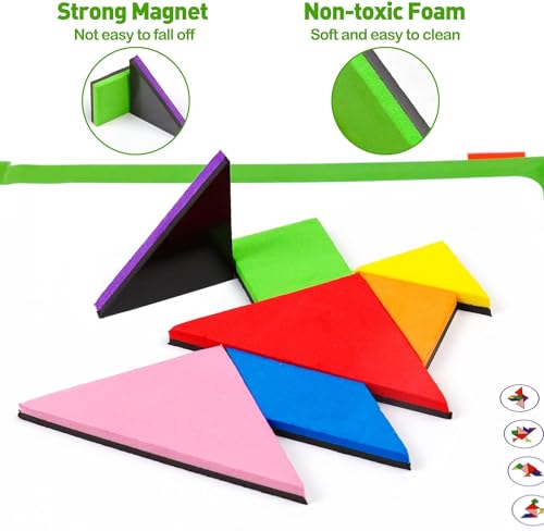 Travel Game for Kids, Magnetic Tangram Puzzle Montessori Quiet Travel Toy - image 3