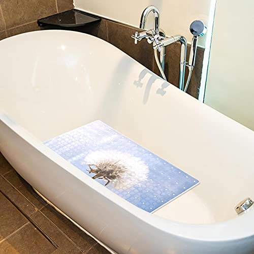 Tapis de salle de bain décor pissenlit avec trous de drainage