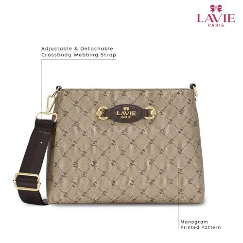 Image of LAVIE PARIS Women's Lior 3 Compartment Crossbody Sling Bag | Ladies Purse Handbag | Gift for Women
