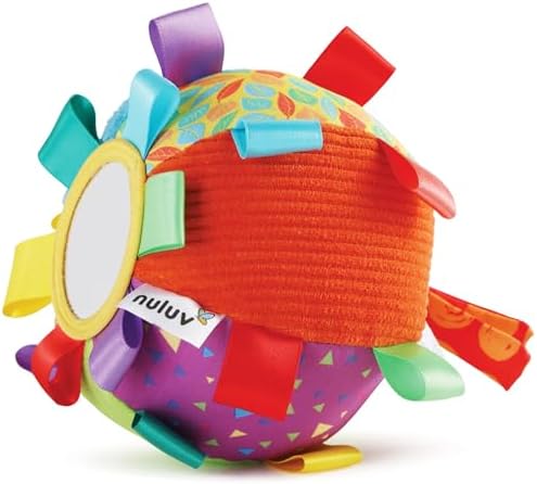 Nuluv Learning & Activity Play Ball - Soft Plush Infant & Preschool Toy, Multicolour Baby Ball with Rattle Sound