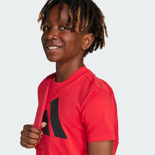 adidas Unisex - Bambini e Ragazzi Essentials Big Logo T-Shirt, Pure Ruby/Black, 11-12 Years