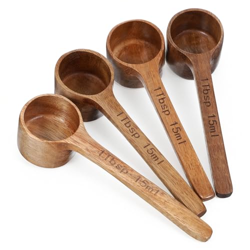 Acacia Wood Coffee Scoop Set