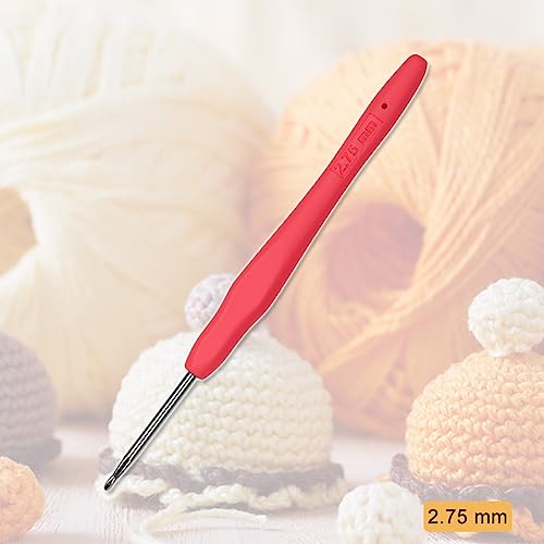 Image of Small Size Crochet Hook Lace Crochet Needle QLRFFLJOY 2.75mm Crochet Hook Embroidery Thread Knitting Weaving Tool DIY Lace Yarn Crochet Needles (2.75 mm)