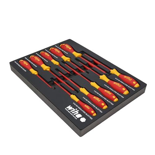 Image of Wiha 32080 10 Piece Insulated SoftFinish Cushion Grip Screwdriver Tray Set