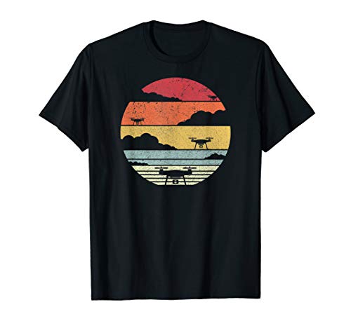 Drone Shirt. Retro Style Quadcopter T-Shirt