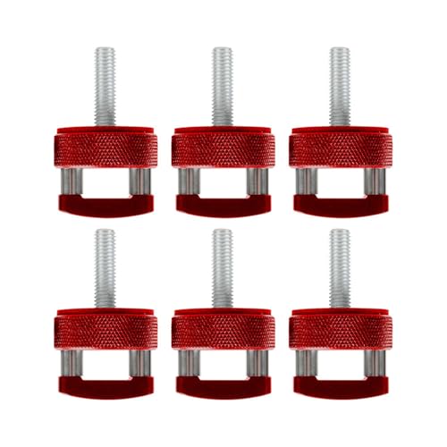 Tornillos de aluminio de liberación rápida para techo duro con anillos en D (Pack de 6)