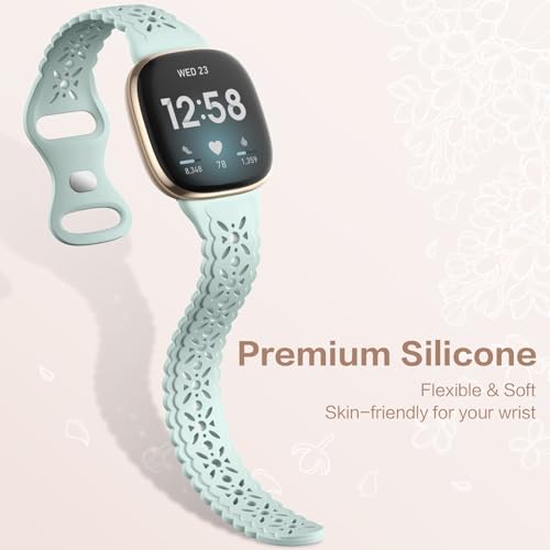 Pack de 4 correas de silicona Dirrelo para Fitbit Sense y Versa miniatura 4