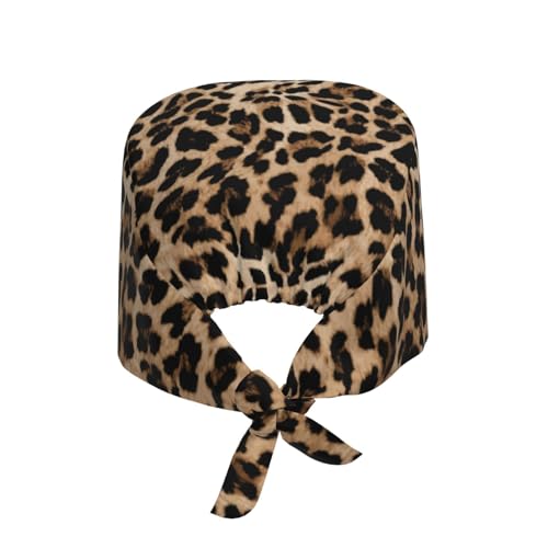 Image of Working Cap, Scrub Cap with Sweatband, Adjustable Tie Back Hat Breathable Headgear for Women /Men