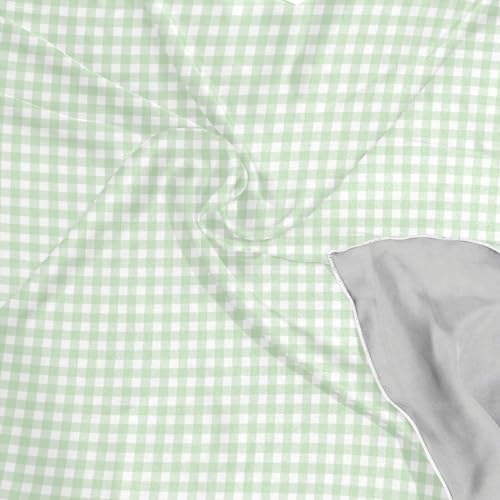 Square Scarf Green Gingham Checkered Silk Feeling Bandanas Head Scarfs Hair Wraping Neckerchief for Women 23.6 Inch4
