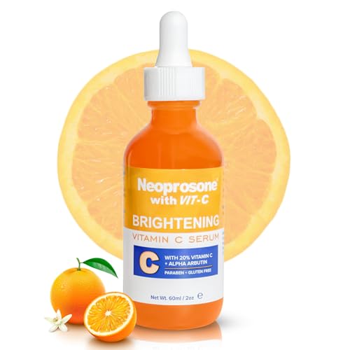 Neoprosone Brightening Serum - 2 Fl oz / 60ml - Formulated to Fade Dark Spots and to Prevent Skin Discolouration, with Alpha Arbutin Complex and Vitamin C