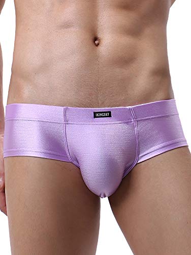 IKINGSKY Men's Seamless Front Pouch Briefs Sexy Cheeky Mens Underwear High Stretch Under Panties2