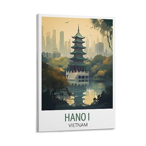 Hanoï poster vintage Vietnam pour créer une déco murale épurée