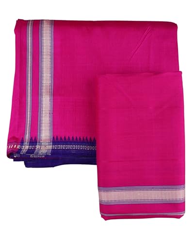 Image of Authentic Sambalpuri Handloom Cotton Unstitched Dhoti with Utari for Men | Traditional Odisha Weave Ikat Dhoti for Festive & Religious Wear